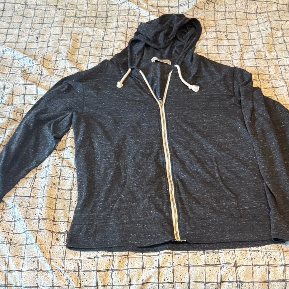Threads 4 Thought Lightweight Zip Charcoal Hoodie